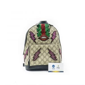 Balo Gucci GG Supreme leather backpack G00012