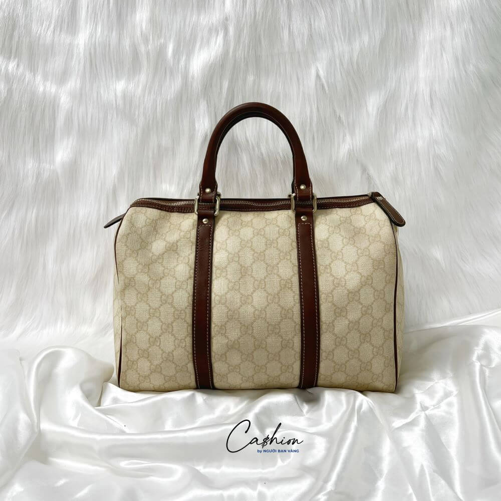 Túi xách Gucci Ivory Monogram GG Supreme Joy Boston Bag