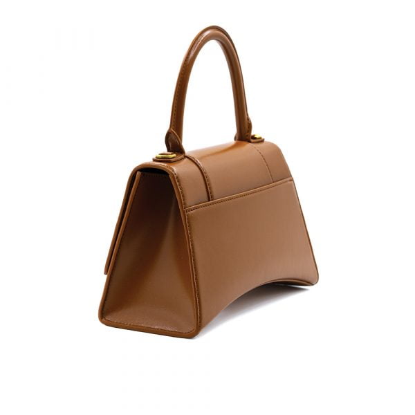 Balenciaga Women Hourglass Small Top Handle Bag Brown BLA01