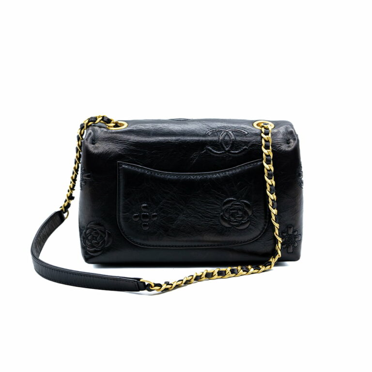 Chanel Women Flap Bag with Top Handle in Lambskin-Black C16