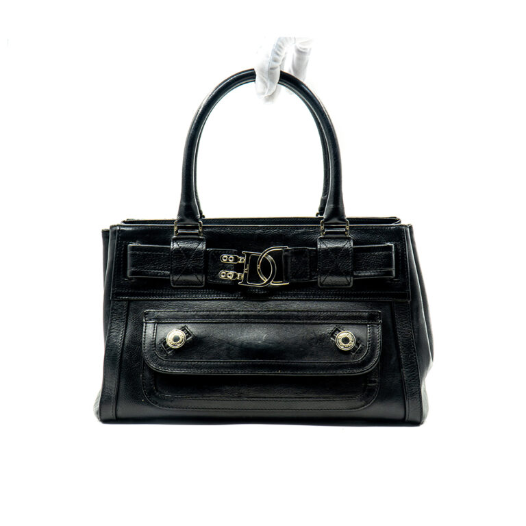 Dior Flight Black Tote Bag Vintage Di00017