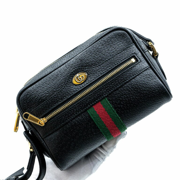 Gucci Black Ophidia Shoulder Leather Mini Cross Body Bag G00022