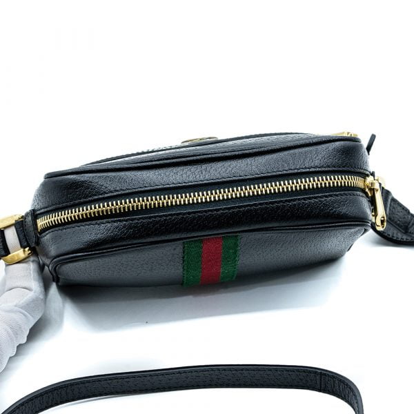 Gucci Black Ophidia Shoulder Leather Mini Cross Body Bag G00022