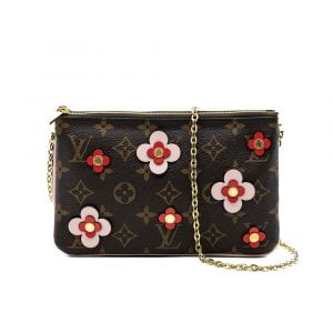 Louis Vuitton Monogram Canvas Blooming Flowers Double Zip Pochette Bag LV00033