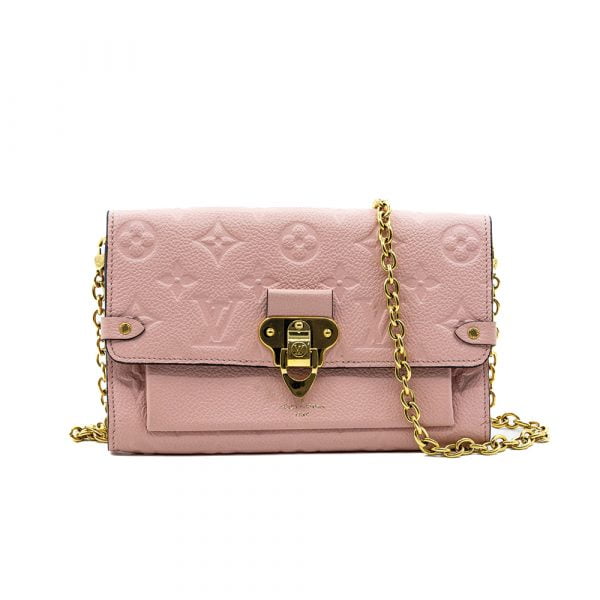 Louis Vuitton Vavin Chain Wallet Pink Monogram Empreinte Leather Shoulder Bag LV00037