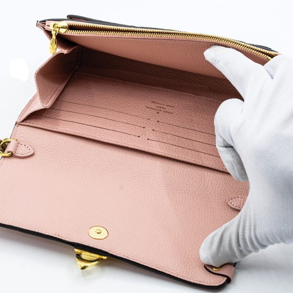 Louis Vuitton Vavin Chain Wallet Pink Monogram Empreinte Leather Shoulder Bag LV00037