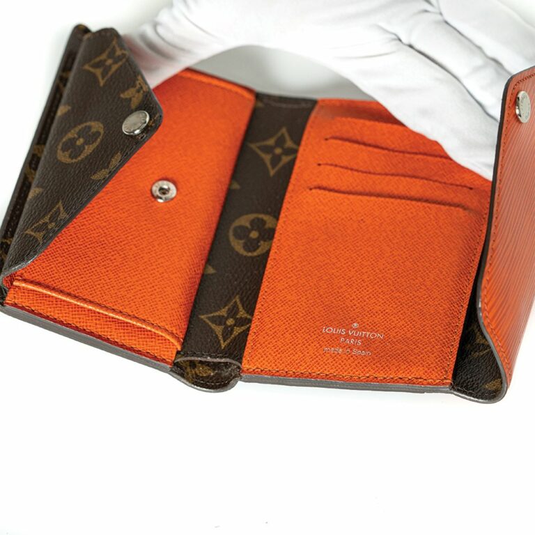 Louis Vuitton Marie-Lou Epi Monogram Canvas Compact Wallet Orange LV00046