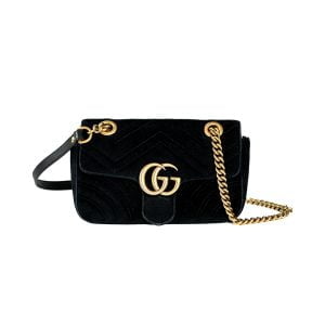 Túi xách Gucci GG Marmont Velvet Shoulder Black C00026
