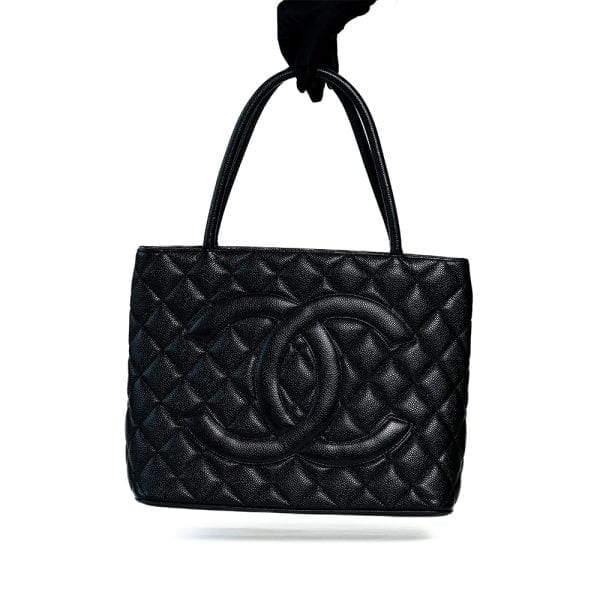Túi xách Chanel Medallion Tote Caviar Black C24