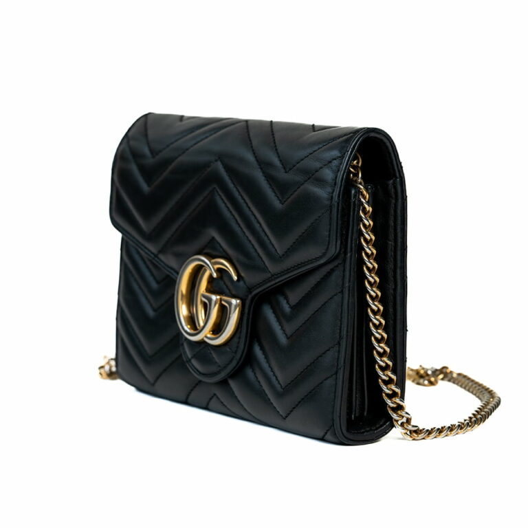 Túi xách Gucci Marmont WOC Cross Body Bag Black Leather G00033
