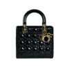 Túi xách Medium Lady Dior Bag Black Patent Cannage Calfskin Di00026