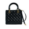 Túi xách Medium Lady Dior Bag Black Patent Cannage Calfskin Di00026