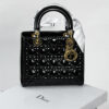 Túi xách Medium Lady Dior Bag Black Patent Cannage Calfskin Di00026