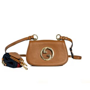 Túi xách Gucci Blondie Medium Shoulder Bag Brown Gold G00041