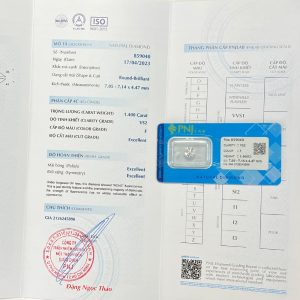 Kim cương 7.05 - 7.14 VS2 F DM00155