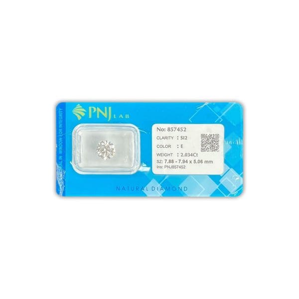 Kim cương 7.88 - 7.49 SI2 E DM00159