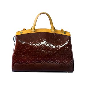 Túi xách Louis Vuitton Brea Da Venis Màu Đỏ Mận Khóa Vàng LV00067