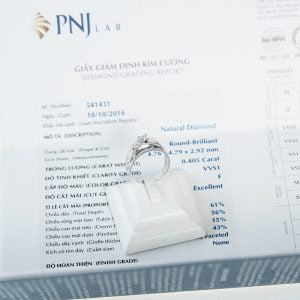 Nhẫn kim cương 750-2.31 4.7 VVS1-F J70