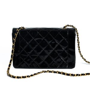 Túi xách Chanel Vintage Diana Flap Bag Black Medium 24K GHW Pocket C28