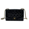 Túi xách Chanel Vintage Diana Flap Bag Black Medium 24K GHW Pocket C28