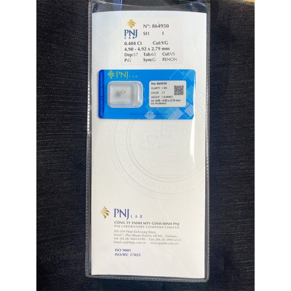 Kim cương 4.90 - 4.92 SI1-I CTH2313367