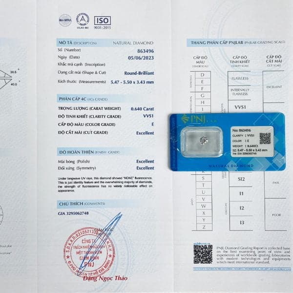 Kim cương 5.47 - 5.50 VVS1-E VVN2312235