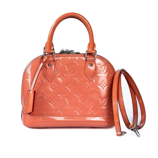 Louis Vuitton Women's Coral Patent Leather Monogram Alma BB Bag LV00076