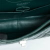 Chanel Classic Patent Màu Xanh Khóa Bạc C29
