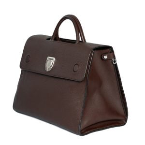 Christian Dior Brown Pebbled Leather Large Diorever Bag Di00035
