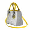 Lady Dior Tricolor Medium Baby Blue Grey and Yellow Di00034