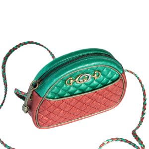 Gucci Quilted Metallic Leather Trapuntata Mini Crossbody Bag G00059