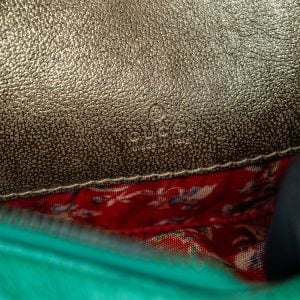 Gucci Quilted Metallic Leather Trapuntata Mini Crossbody Bag G00059