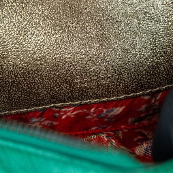 Gucci Quilted Metallic Leather Trapuntata Mini Crossbody Bag G00059