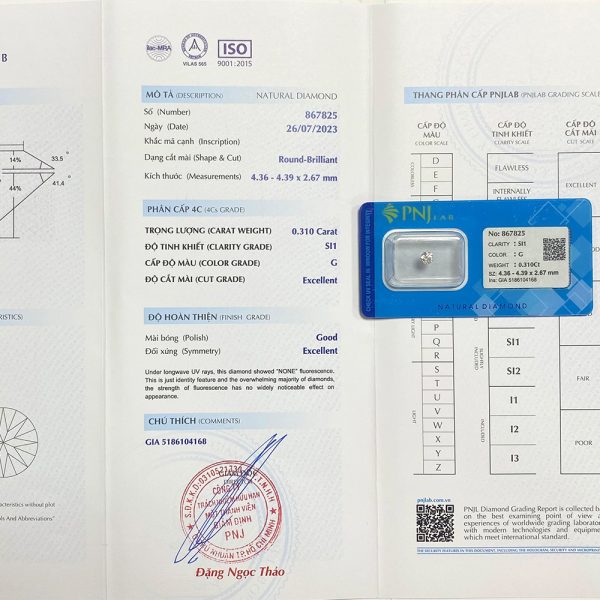 Kim cương 4.36- 4.39 SI1-G NTT2317567