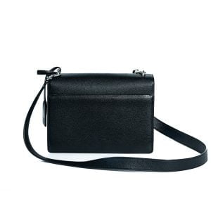 Saint Laurent Sunset Medium Leather Crossbody Bag in Black YSL04