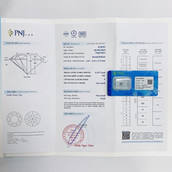 Kim cương 4.47 - 4.53 VS1-F HMN2321409