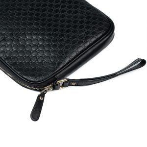 Gucci Microguccissima Leather Clutch Bag Black G00062