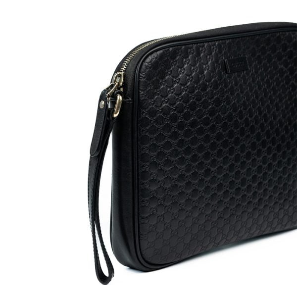 Gucci Microguccissima Leather Clutch Bag Black G00062