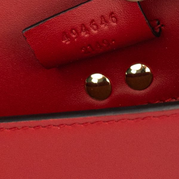 Gucci Sylvie Mini Chain Wallet Red