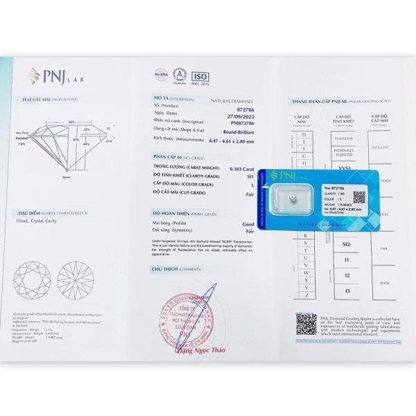 Kim cương 4.47 - 4.61 SI1-L CDO2323699