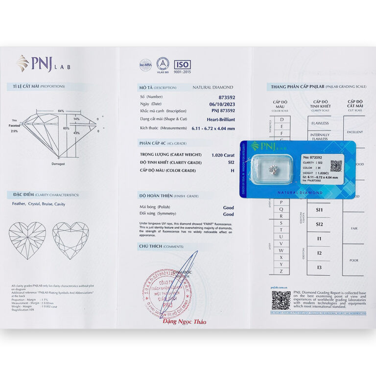 Kim cương 6.11 - 6.72 SI2-H CAS2326645