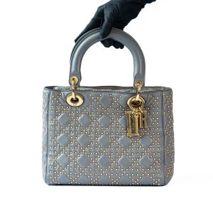 Medium Studded Supple Lady Dior Bag Di00039