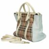 Burberry Haymarket Patent Colours Medium Chatton Check Tote White XAD2327254