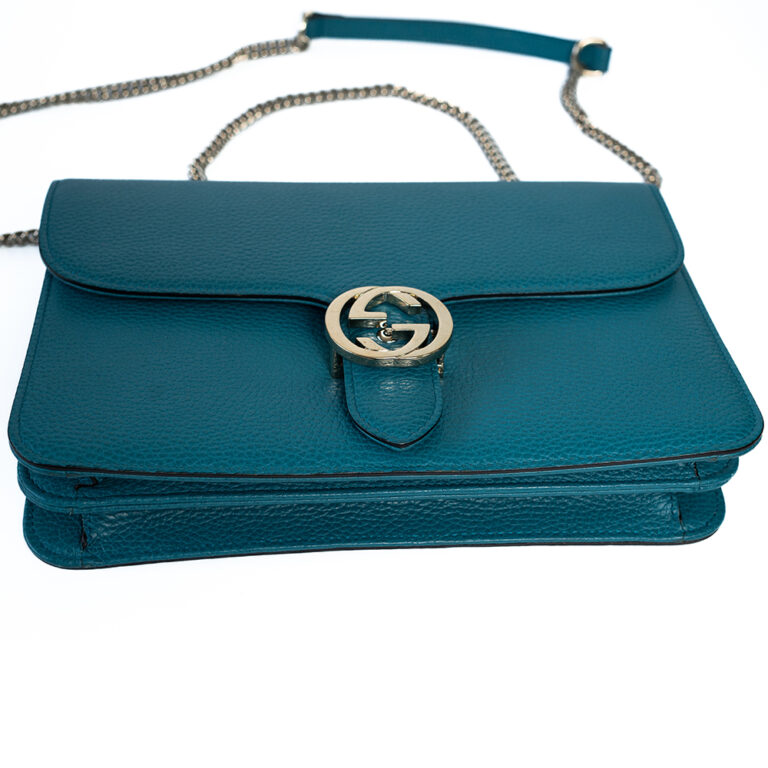 Gucci Interlocking Chain Bag in Blue Mallard LXU2331755