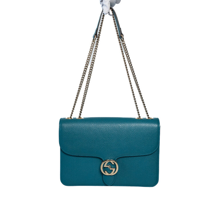 Gucci Interlocking Chain Bag in Blue Mallard LXU2331755