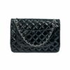 Chanel Black Patent Quilted Jumbo Double Flap Bag BIT2333565