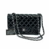 Chanel Black Patent Quilted Jumbo Double Flap Bag BIT2333565