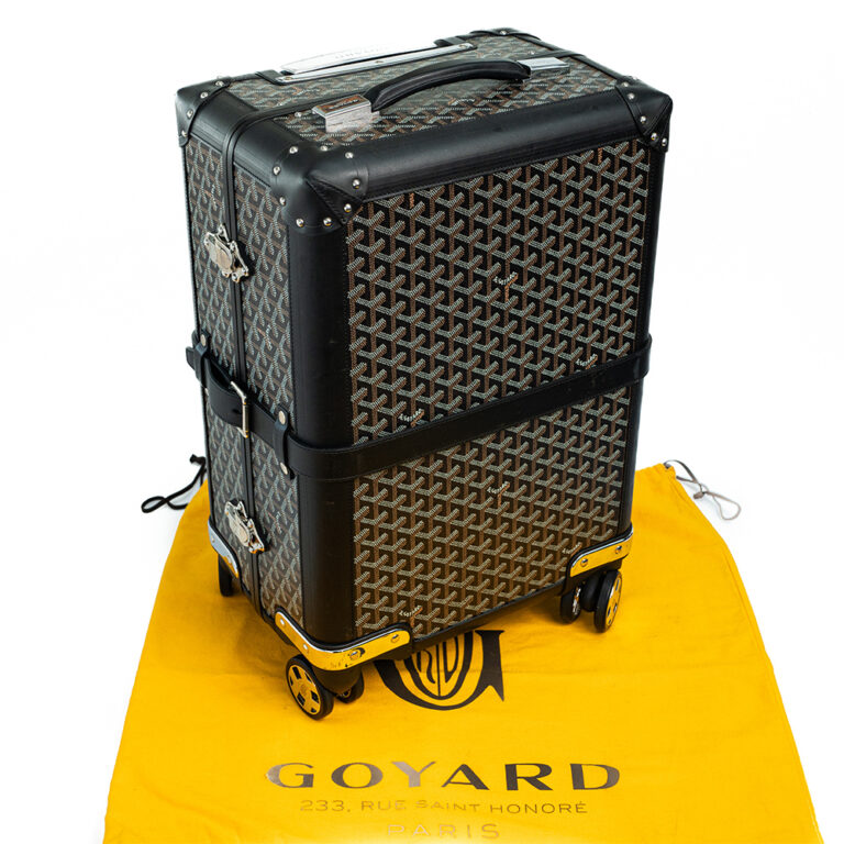 Goyard Black Goyardine Coated Canvas and Leather Bourget PM Trolley BIT2333567