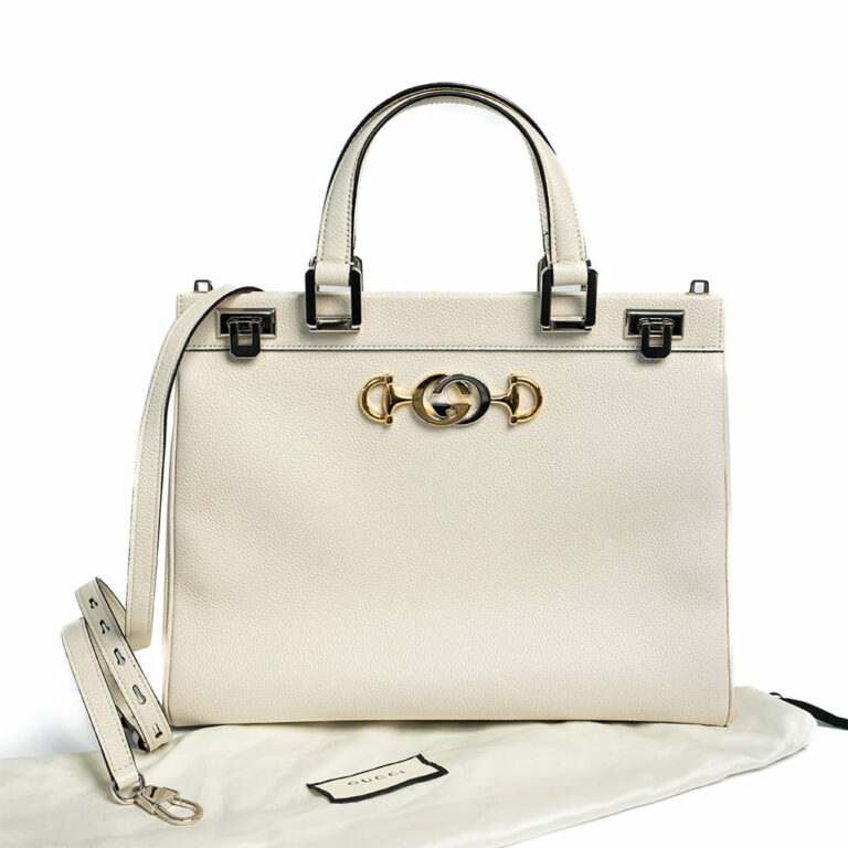 Gucci White Leather Medium Zumi Tote Bag LKH2333988