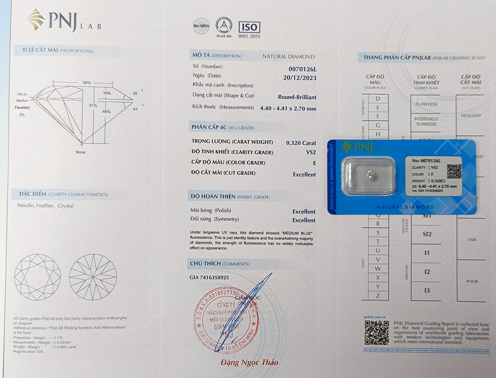 Kim cương 4.40 - 4.41 VS2-E DOT2334201